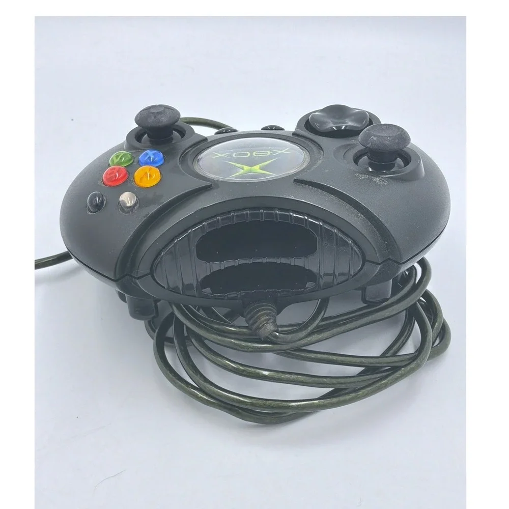 Microsoft Xbox Duke Controller Original OG Wired Black Gamepad Breakaway Untestd
